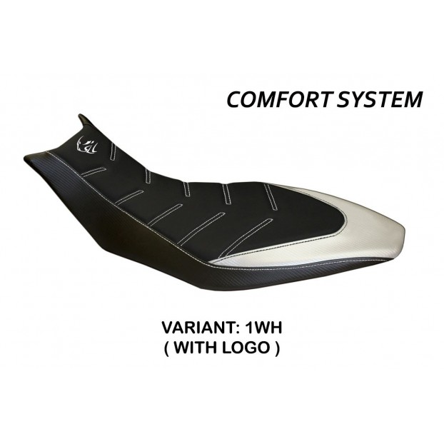 Capa de assento compatível com Aprilia Dorsoduro 750 - 900 - 1200 (10-20) modelo Trieste sistema de conforto