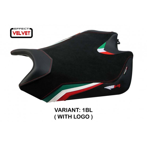 Capa de assento compatível com Aprilia RSV4 (09-20) modelo de veludo Torino