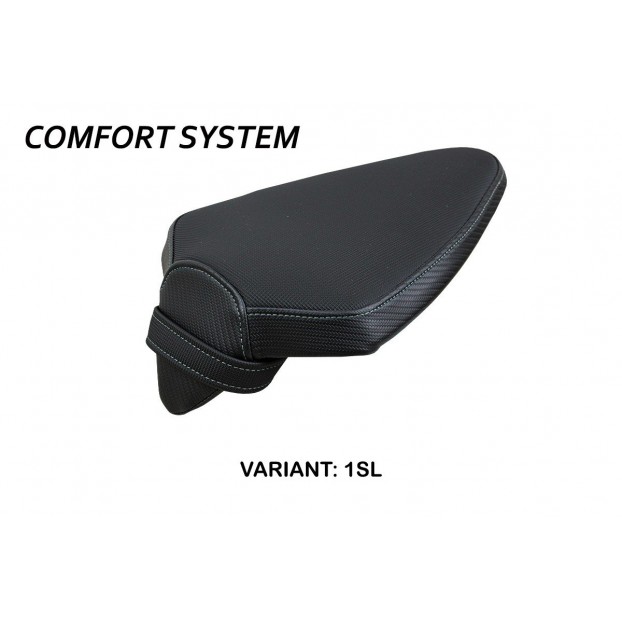 Housse de siège passager compatible avec Aprilia Tuono V4 modèle Factory (21-22) Hollis comfort system
