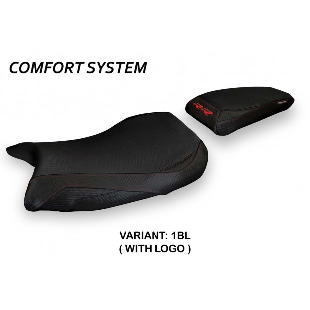 Housse de siège compatible avec BMW S 1000 RR (19-22) modèle Deruta 1 système de confort