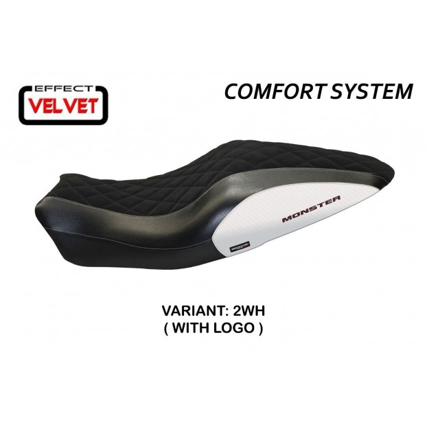 Housse de selle compatible avec le système de confort Ducati Monster 821 / 1200 (14-16) modèle Andorra Velvet