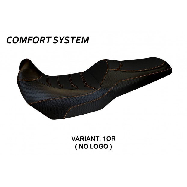 Capa de assento compatível com Kawasaki Versys 1000 (11-18) modelo Lampedusa Total Black sistema de conforto