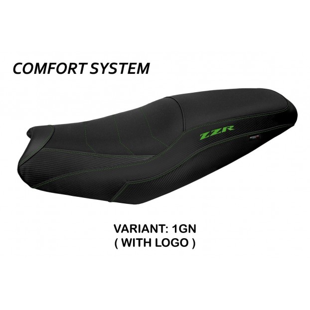 Capa de assento compatível com Kawasaki ZZR 1400 (06-20) Belize modelo de sistema de conforto