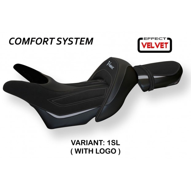 Housse de selle compatible avec Yamaha V-Max 1700 (08-17) modèle Odessa velours système confort